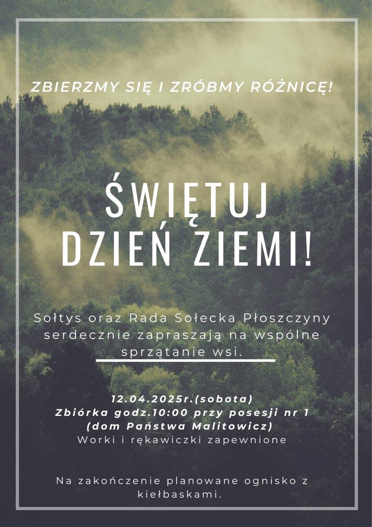 Biały Prosty Natura Obramowany Dzień Ziemi Plakat 20250327 140015 0000
