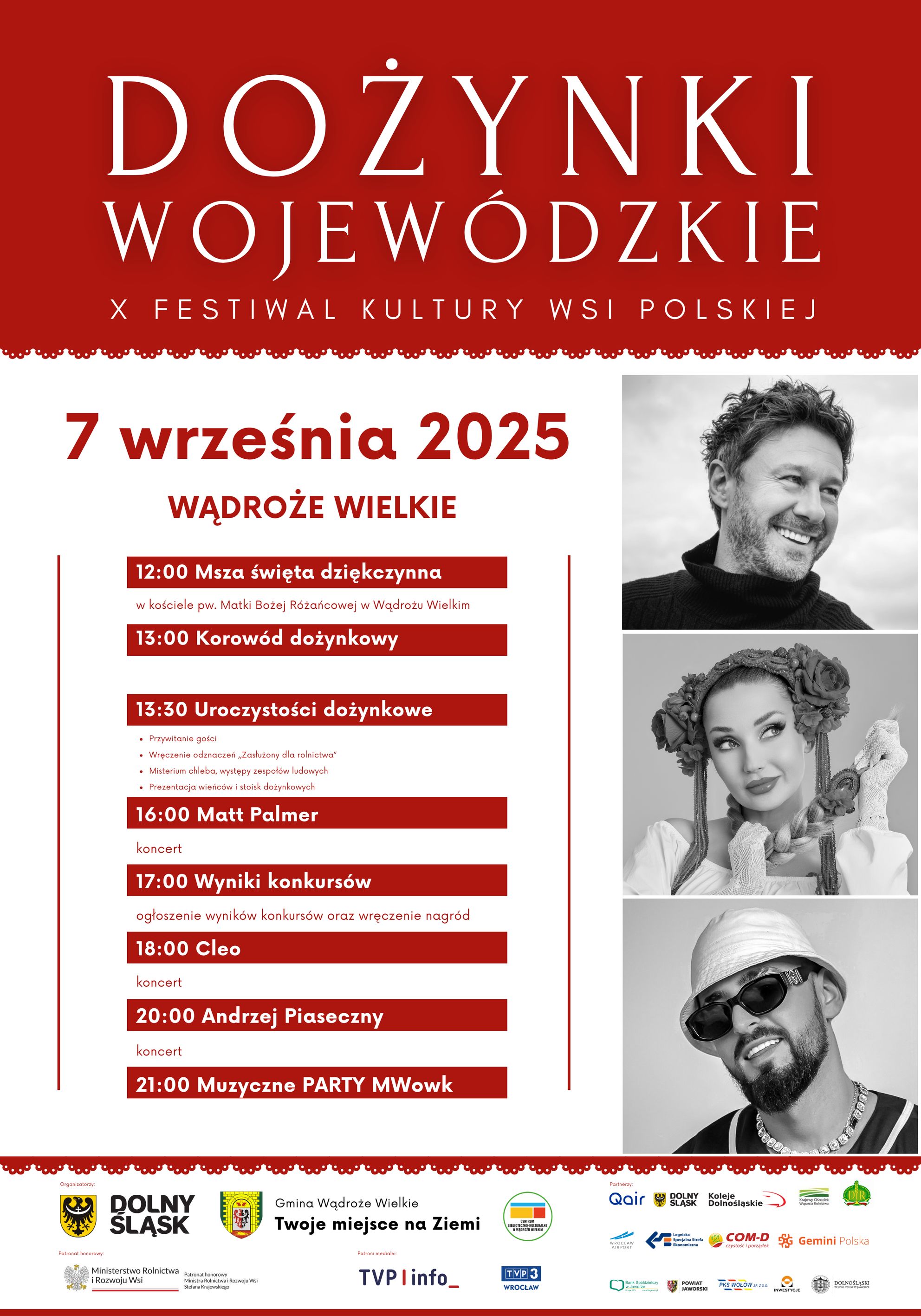 Plakat WEB Dożynki Wojewódzkie X Festiwal Kultury Wsi Polskiej